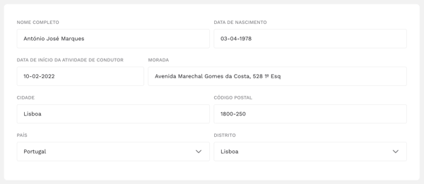 Passo 3: Como preencher as informações do condutor